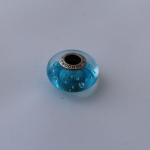 Pandora Turquoise Charm, Murano Glass